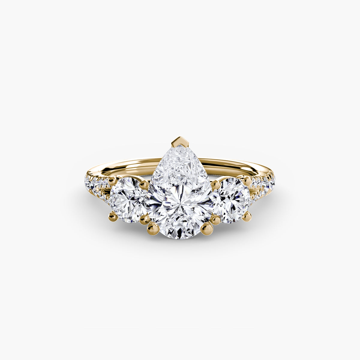 Three-Stone with Pavé Band 3.