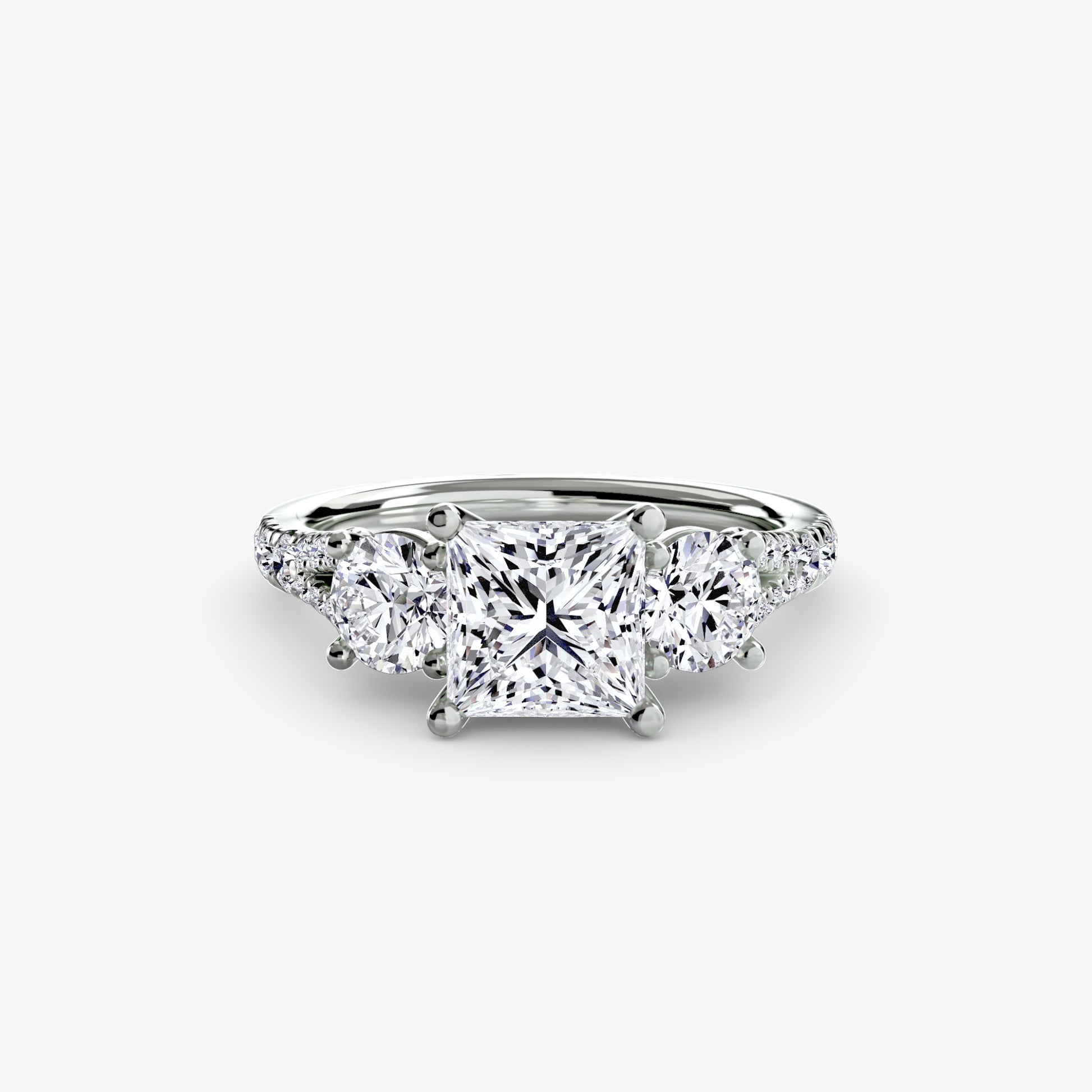 Three-Stone with Pavé Band 3.