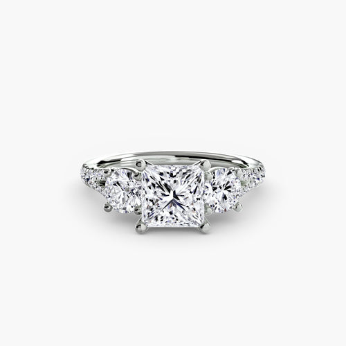 Three-Stone with Pavé Band 3.
