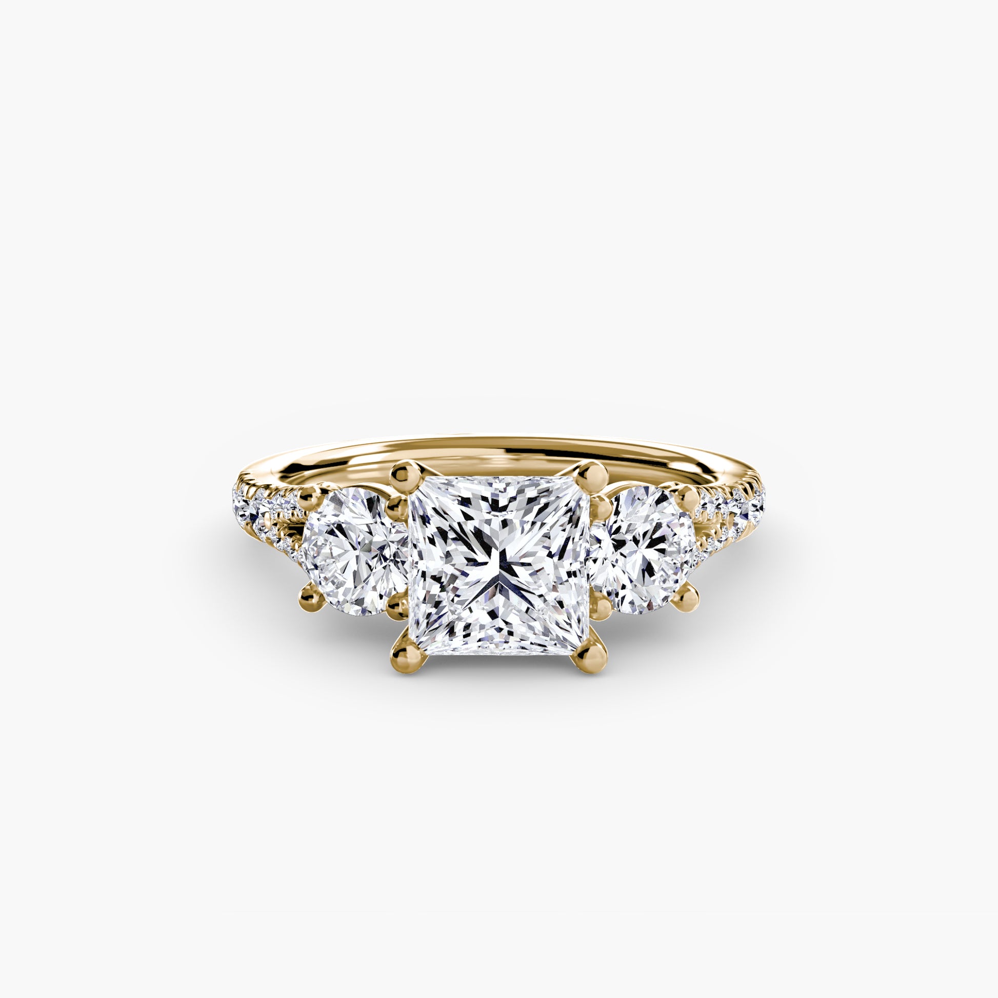 Three-Stone with Pavé Band 3.