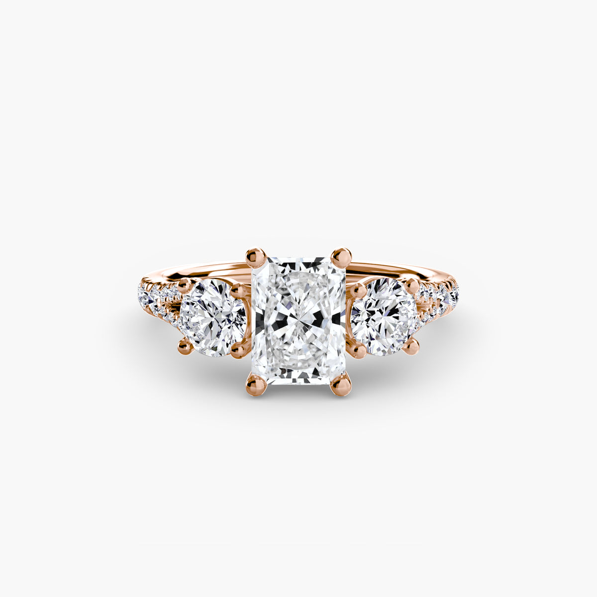 Three-Stone with Pavé Band 3.
