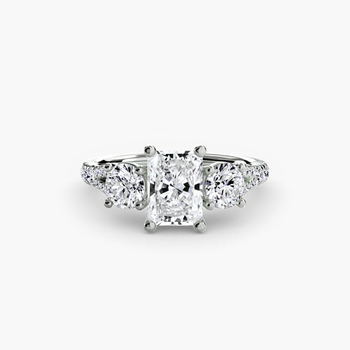 Three-Stone with Pavé Band 3.