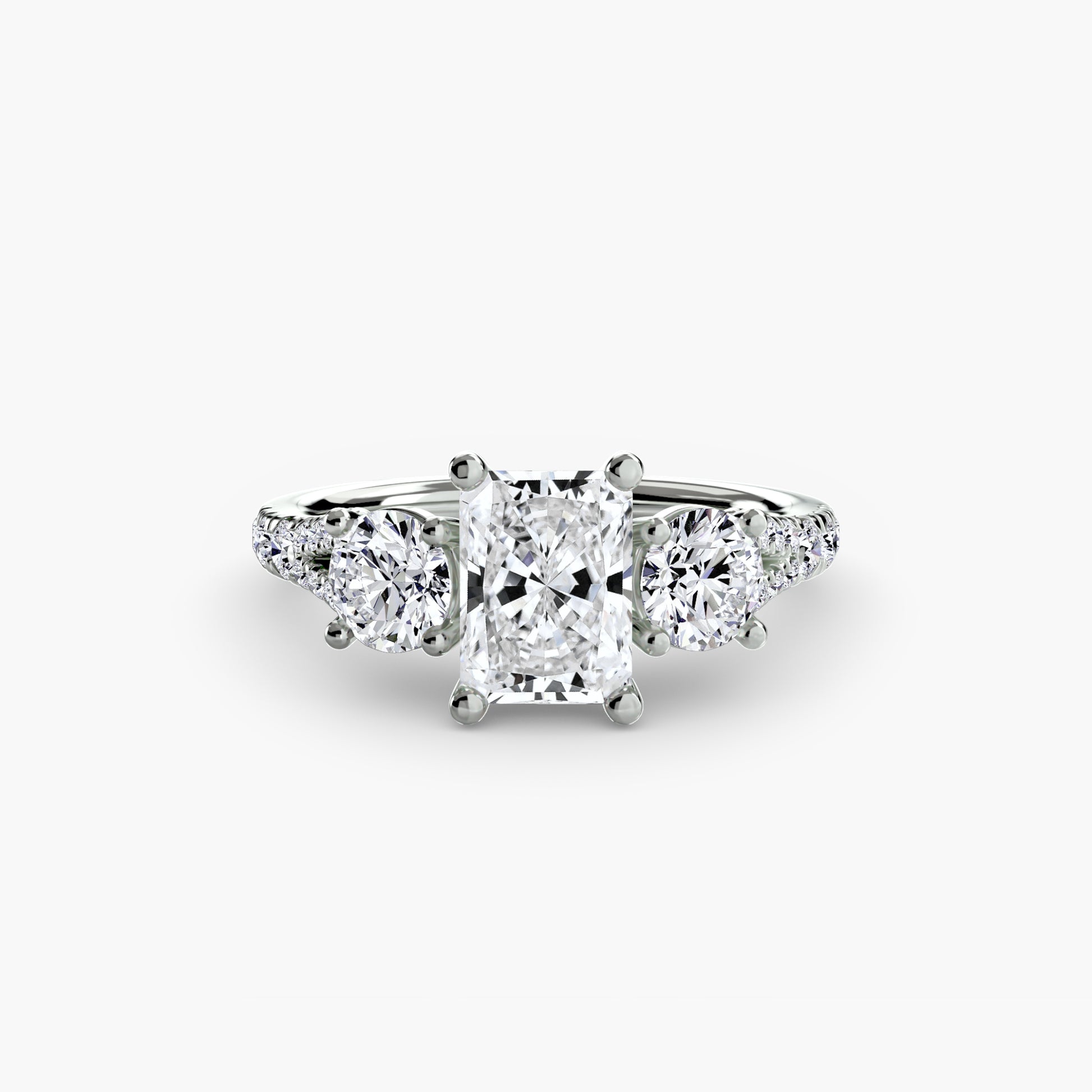 Three-Stone with Pavé Band 3.