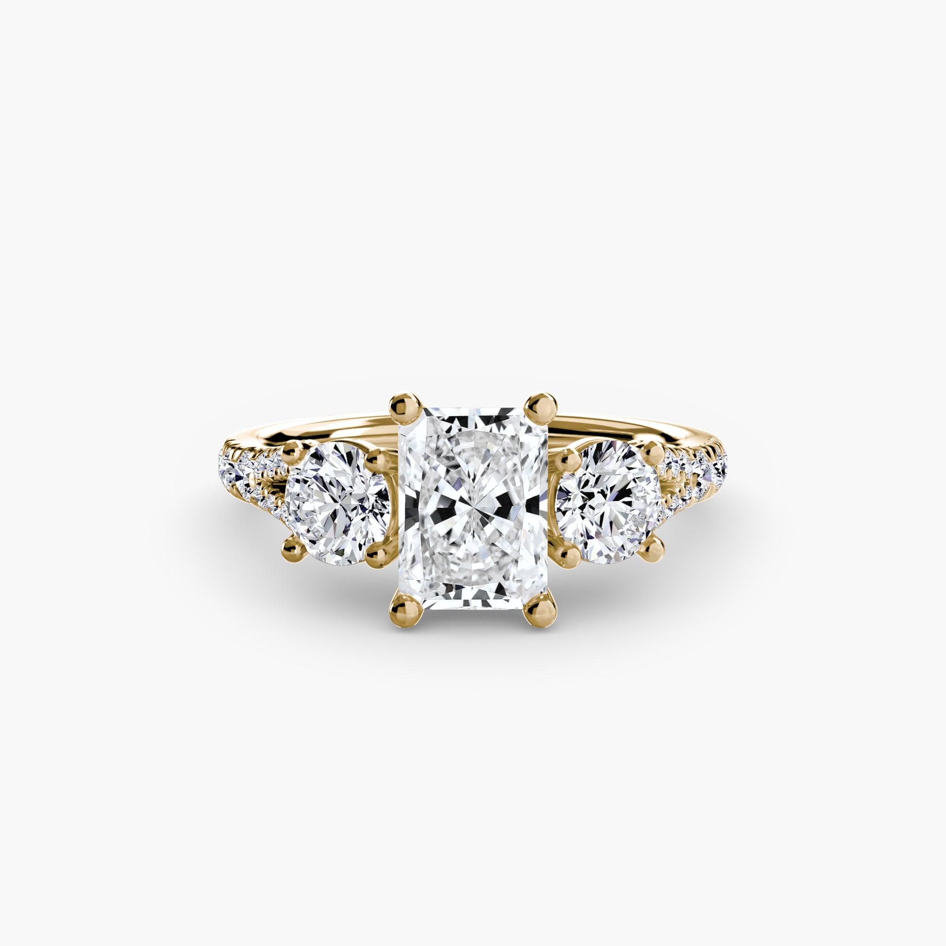 Three-Stone with Pavé Band 3.
