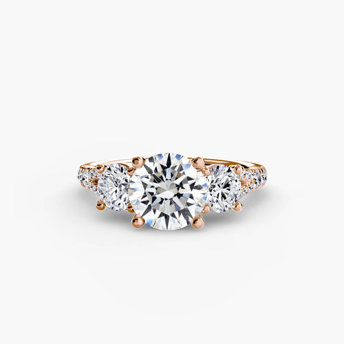Three-Stone with Pavé Band 3.