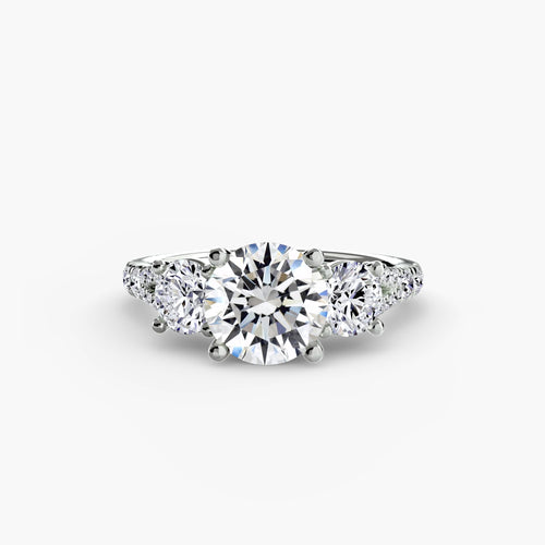 Three-Stone with Pavé Band 3.