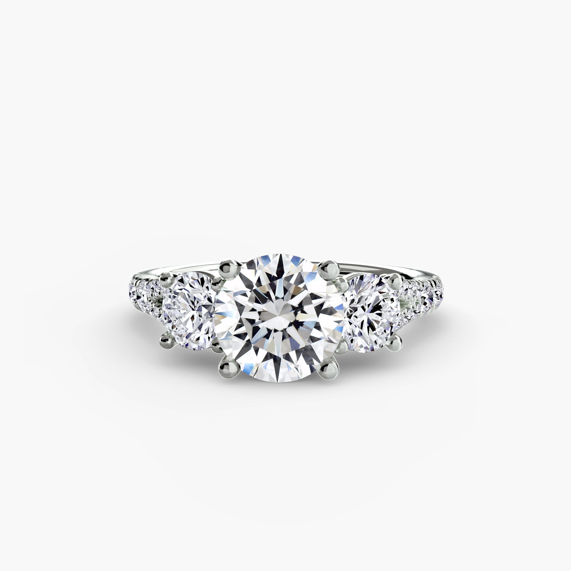 Three-Stone with Pavé Band 3.