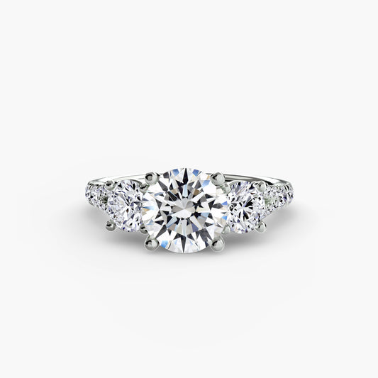 Three-Stone with Pavé Band 3.