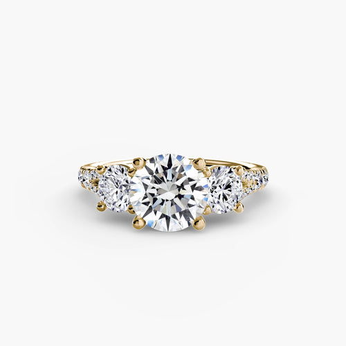 Three-Stone with Pavé Band 3.