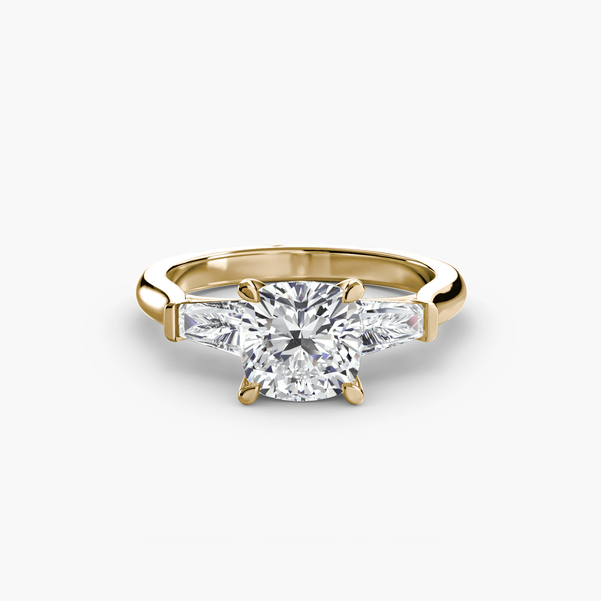 Three-Stone Ring (Baguette Side Stones).