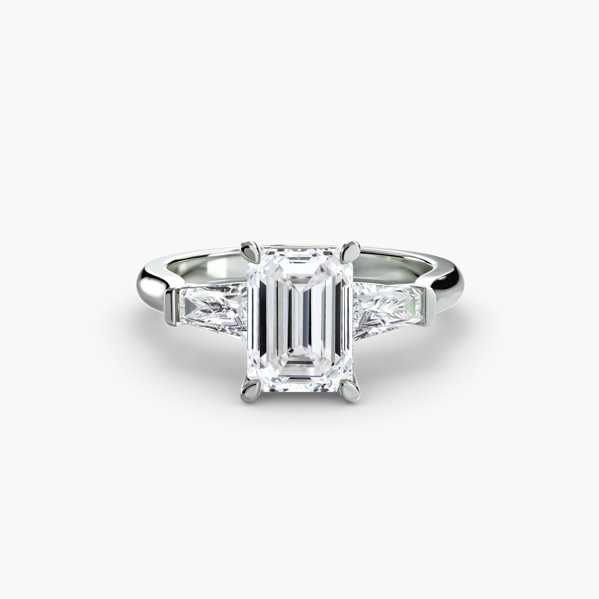 Three-Stone Ring (Baguette Side Stones).