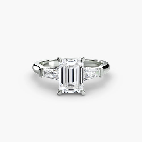 Three-Stone Ring (Baguette Side Stones).