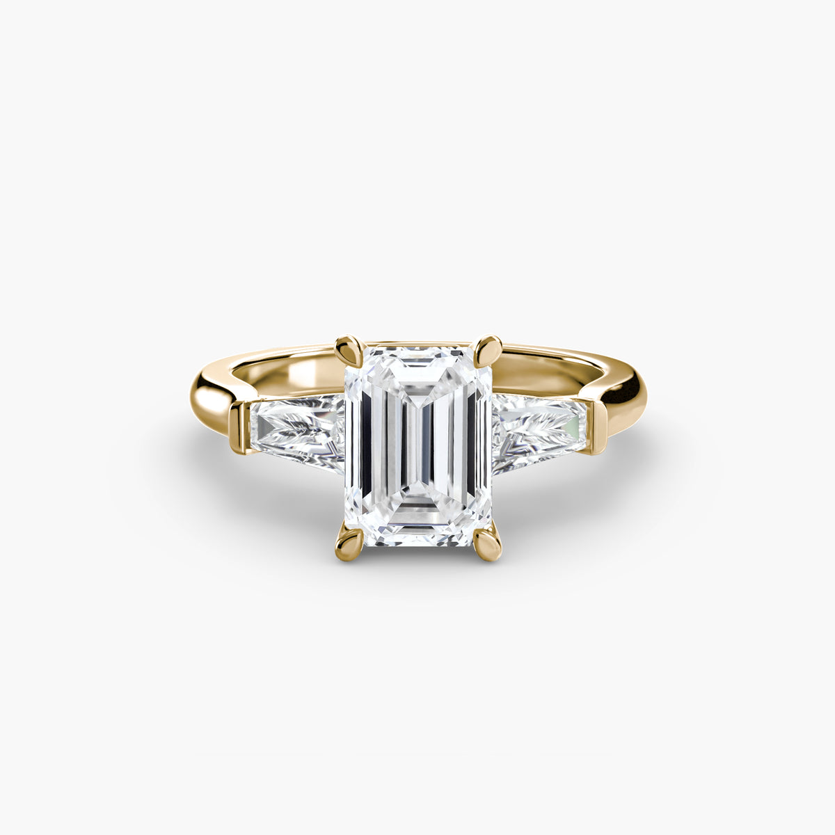 Three-Stone Ring (Baguette Side Stones).