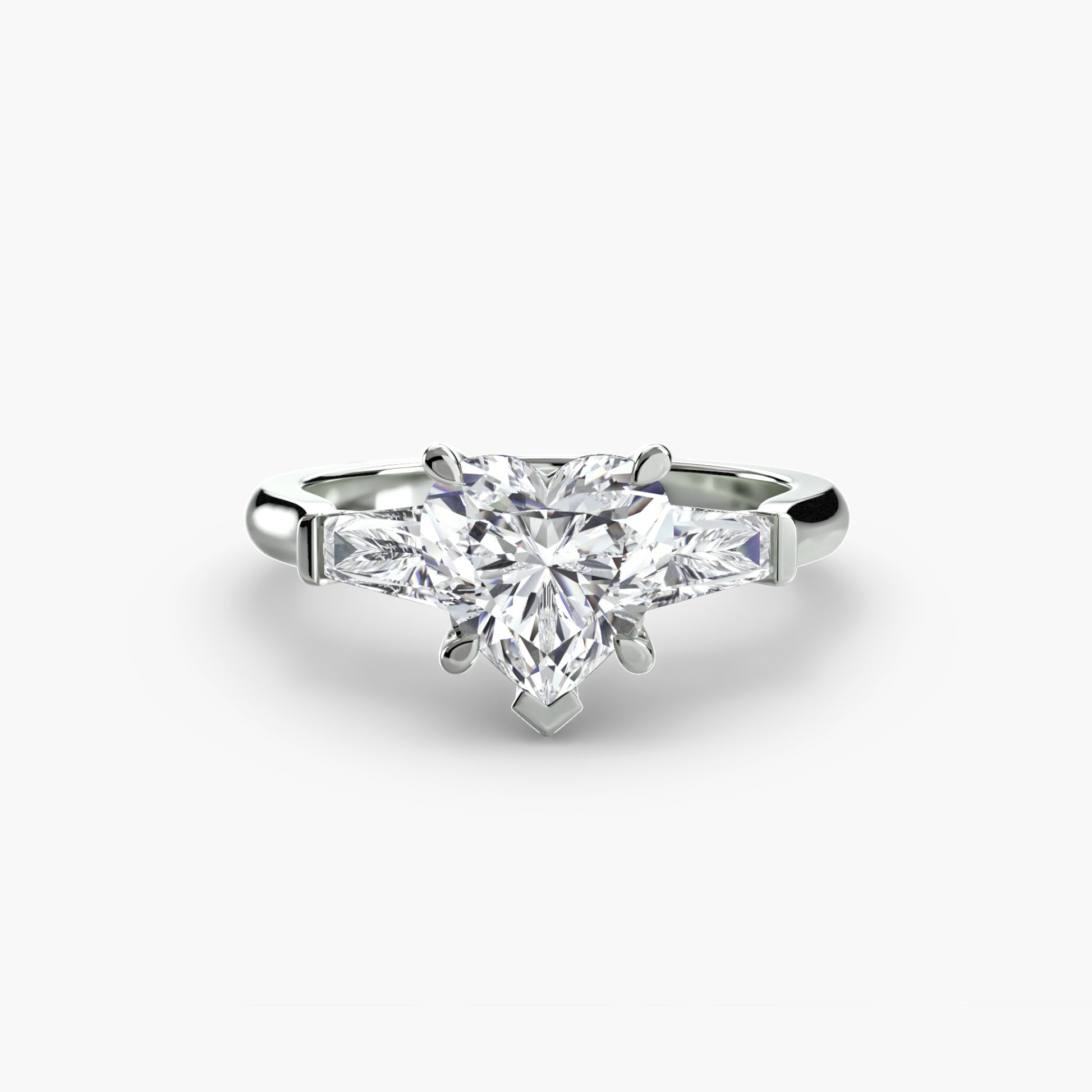 Three-Stone Ring (Baguette Side Stones).