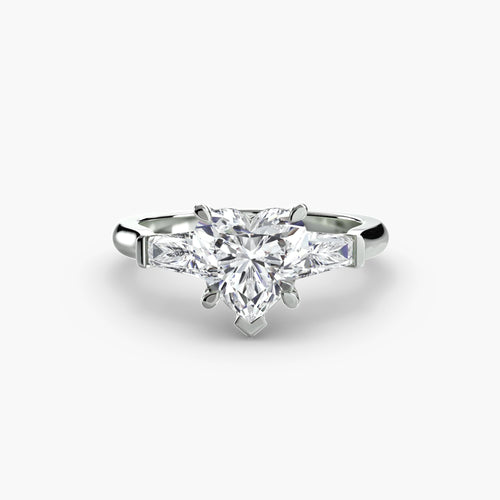 Three-Stone Ring (Baguette Side Stones).