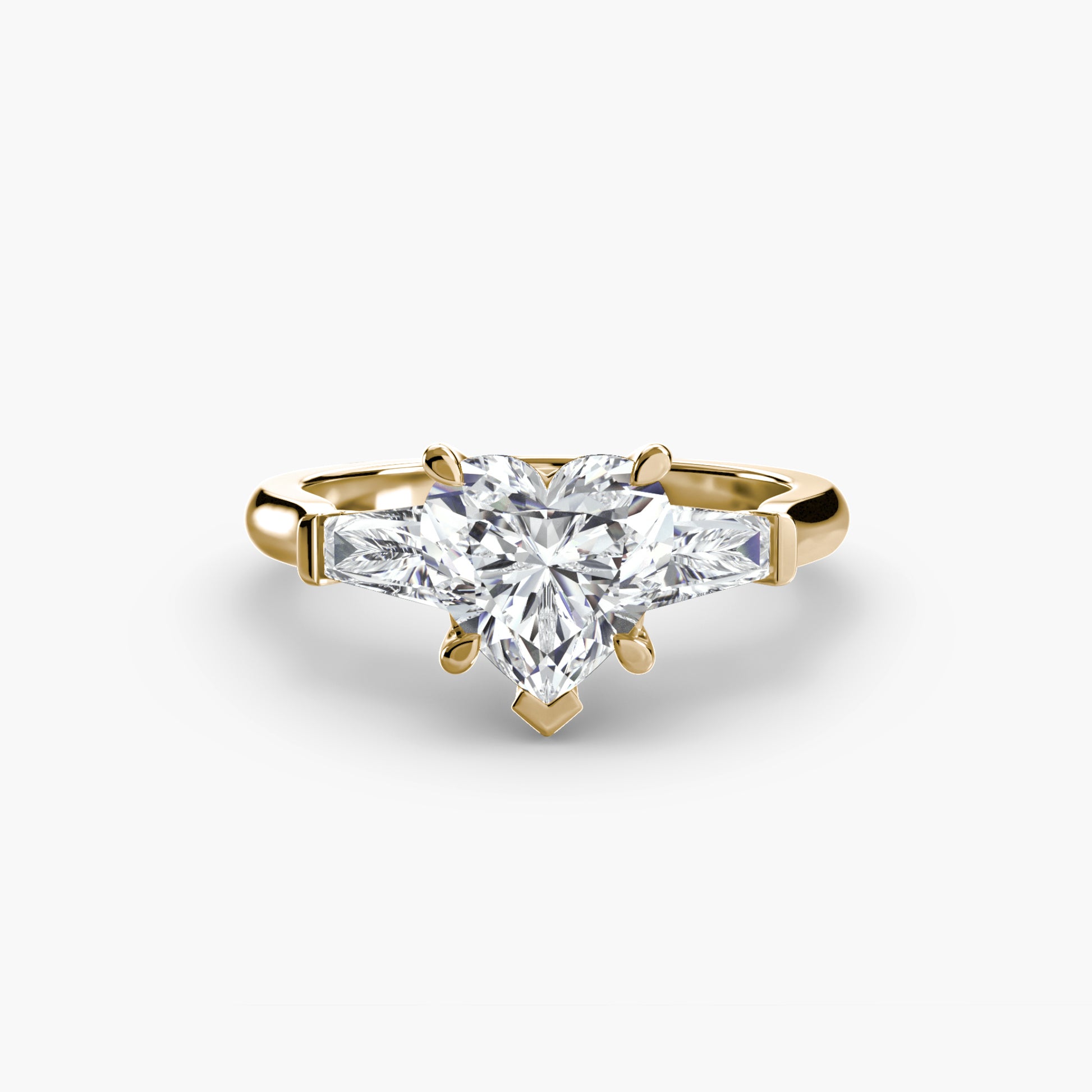 Three-Stone Ring (Baguette Side Stones).