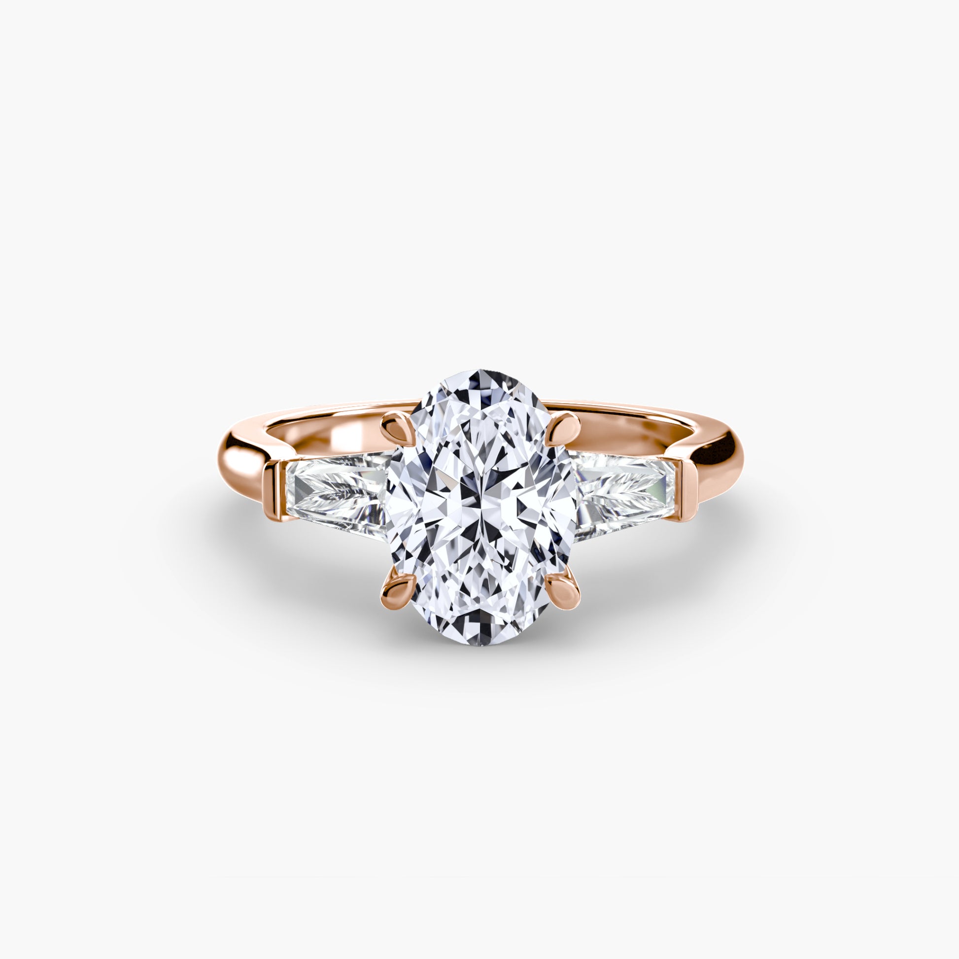 Three-Stone Ring (Baguette Side Stones).