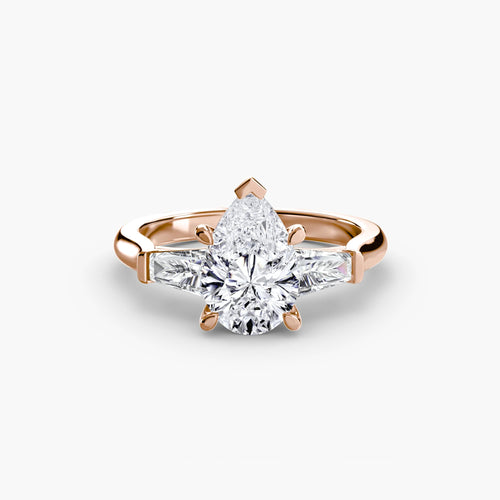 Three-Stone Ring (Baguette Side Stones).