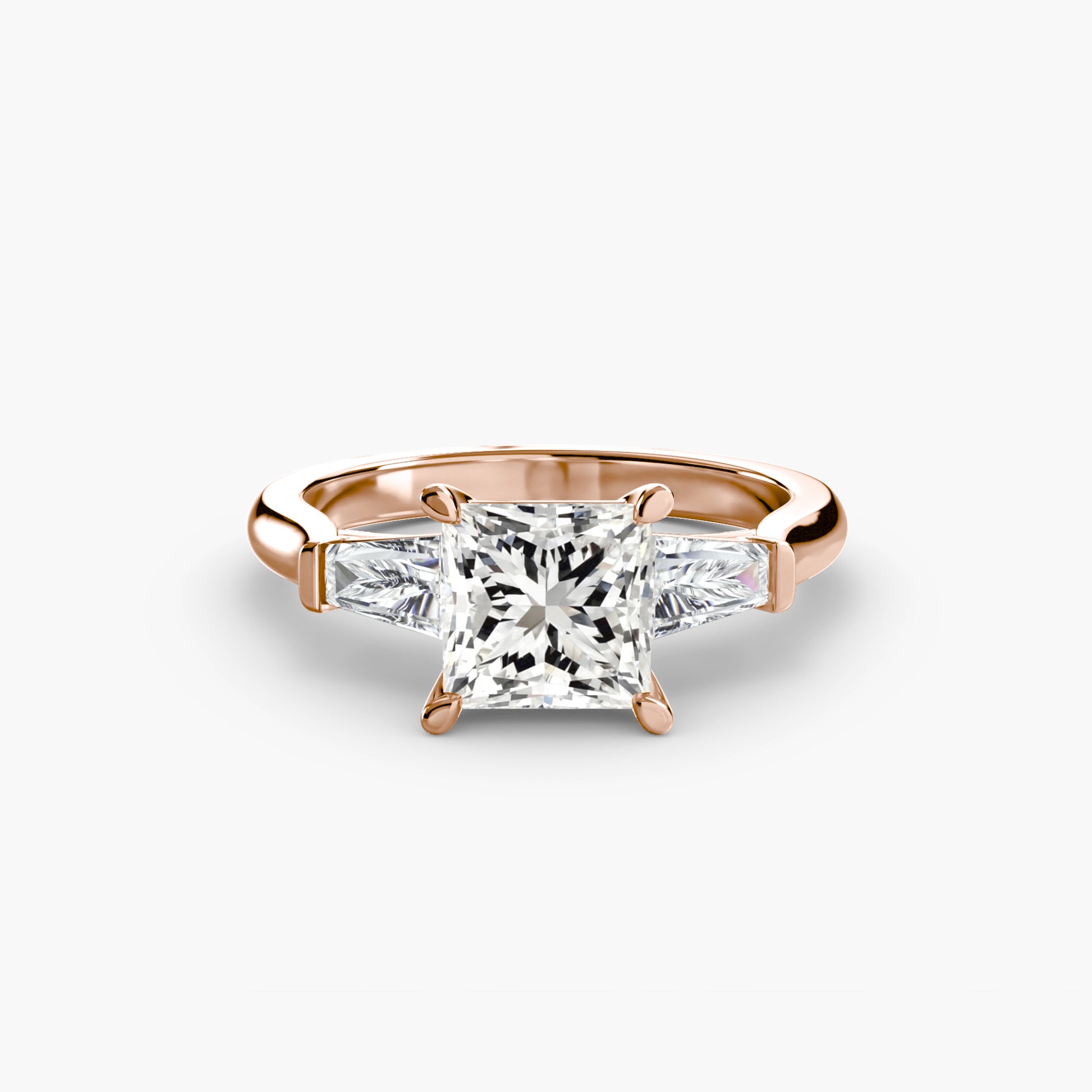 Three-Stone Ring (Baguette Side Stones).