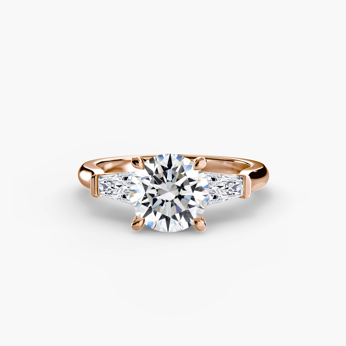 Three-Stone Ring (Baguette Side Stones).