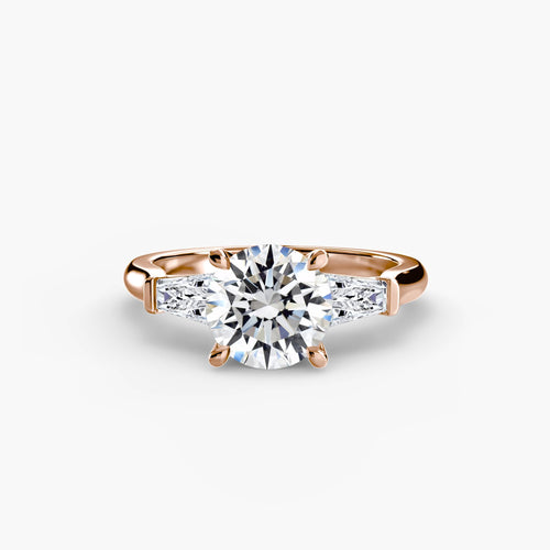 Three-Stone Ring (Baguette Side Stones).
