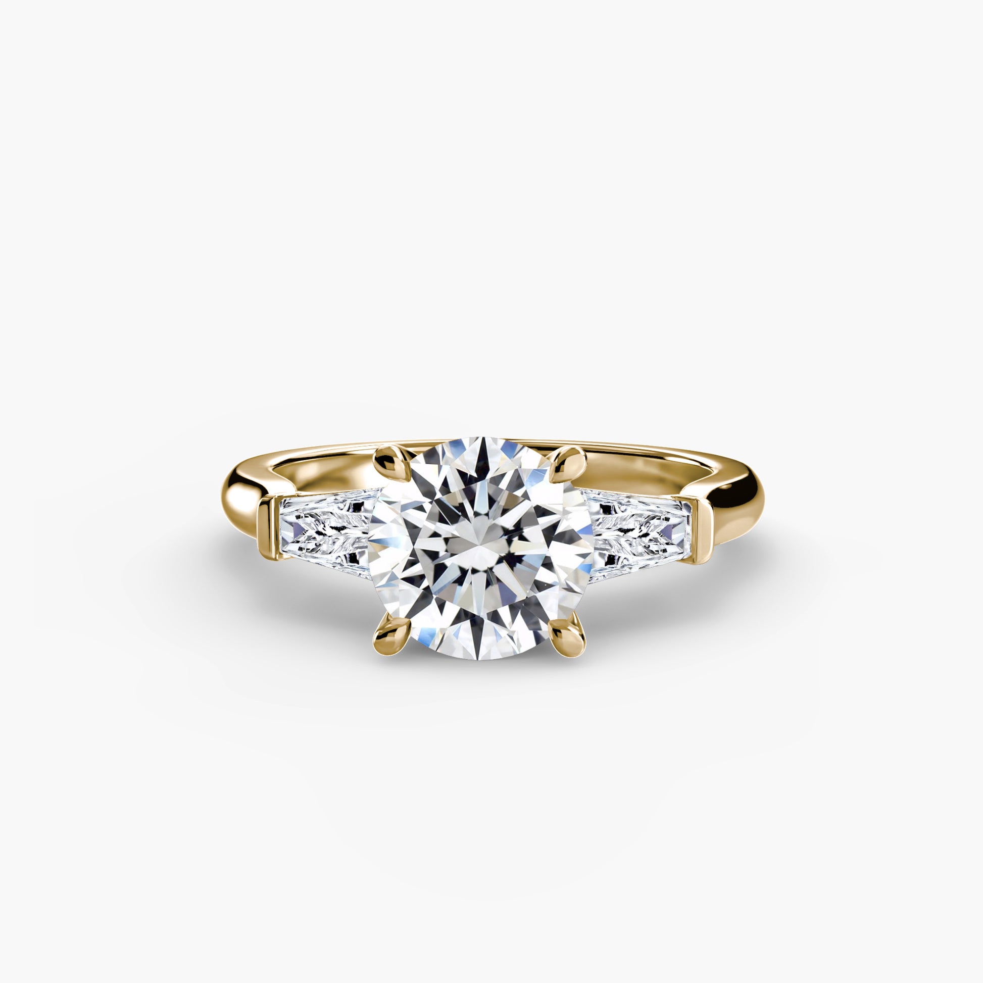 Three-Stone Ring (Baguette Side Stones).