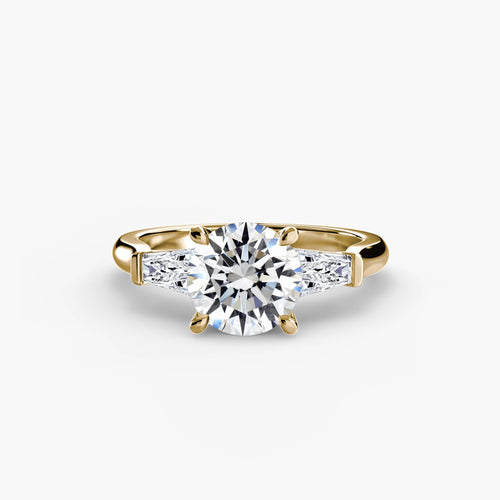 Three-Stone Ring (Baguette Side Stones).