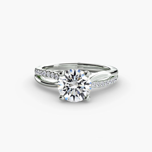 The Split Shank Pavé Solitaire.