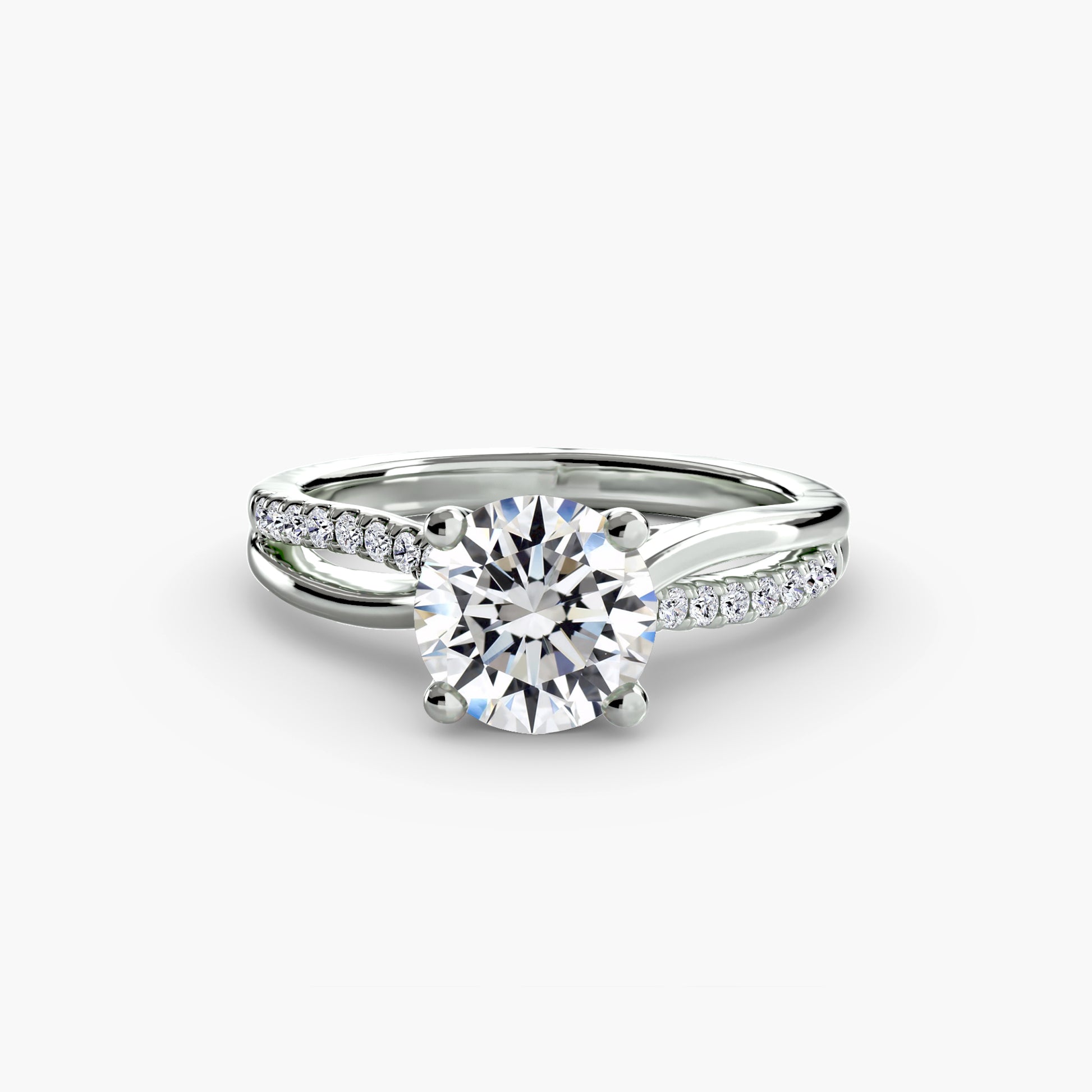 The Split Shank Pavé Solitaire.