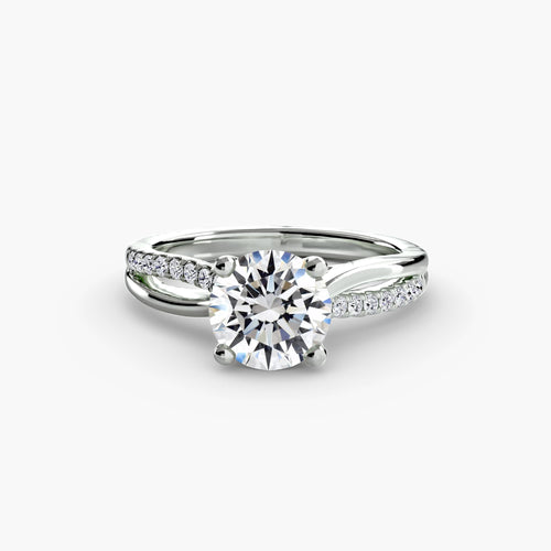 The Split Shank Pavé Solitaire.