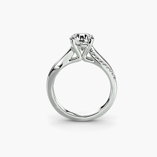 The Split Shank Pavé Solitaire.