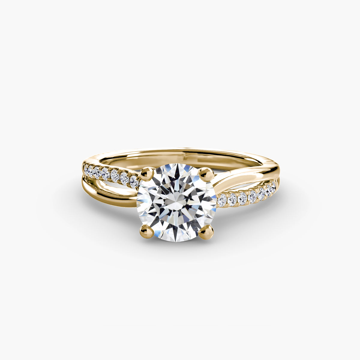 The Split Shank Pavé Solitaire.