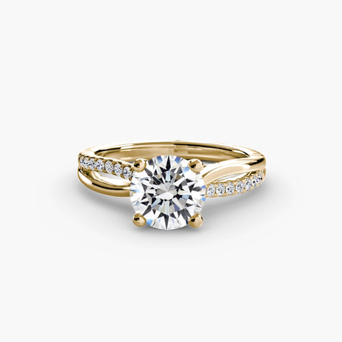 The Split Shank Pavé Solitaire.