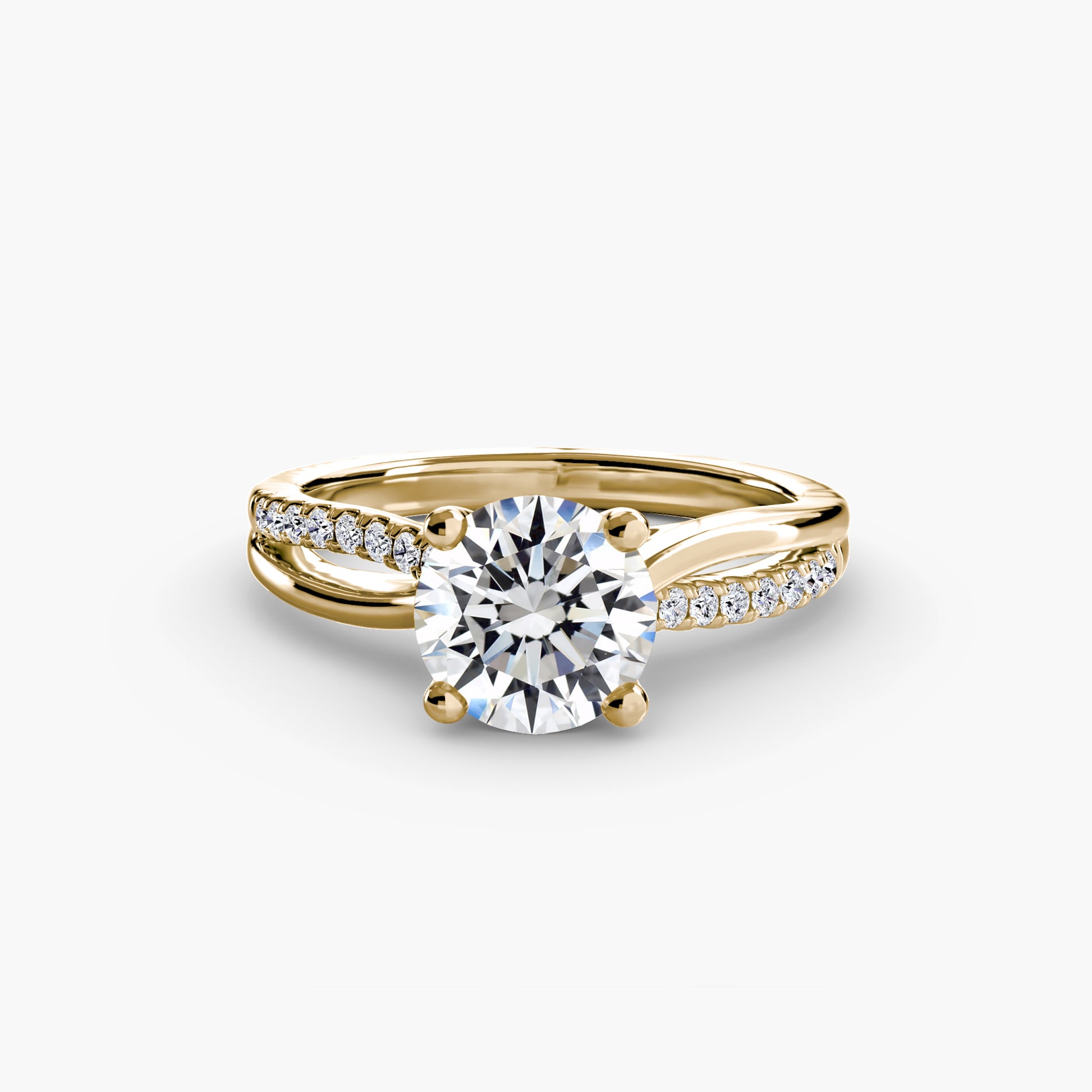 The Split Shank Pavé Solitaire.