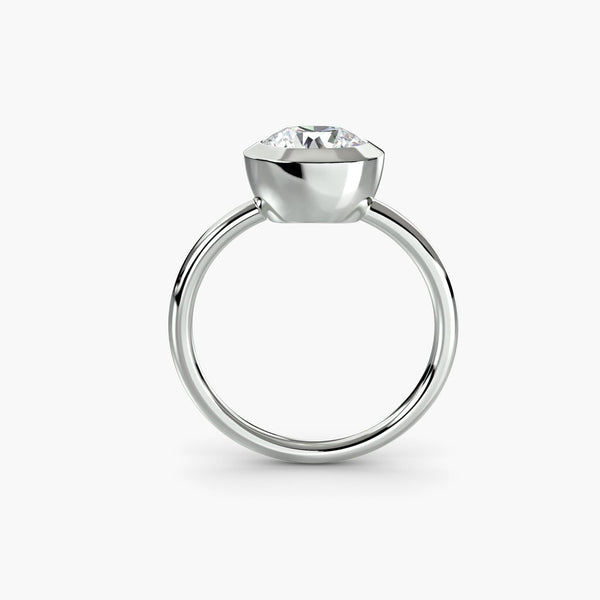 Emilia - Bezel Set Solitaire Lab Grown Diamond Engagement Ring