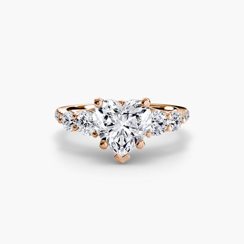 Five Stone Ring with Pavé Band.