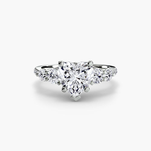 Five Stone Ring with Pavé Band.