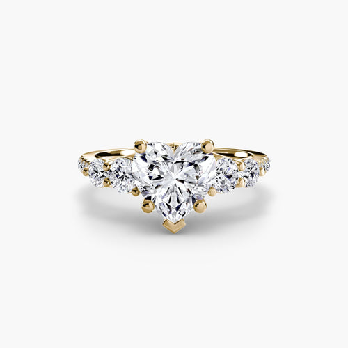 Five Stone Ring with Pavé Band.