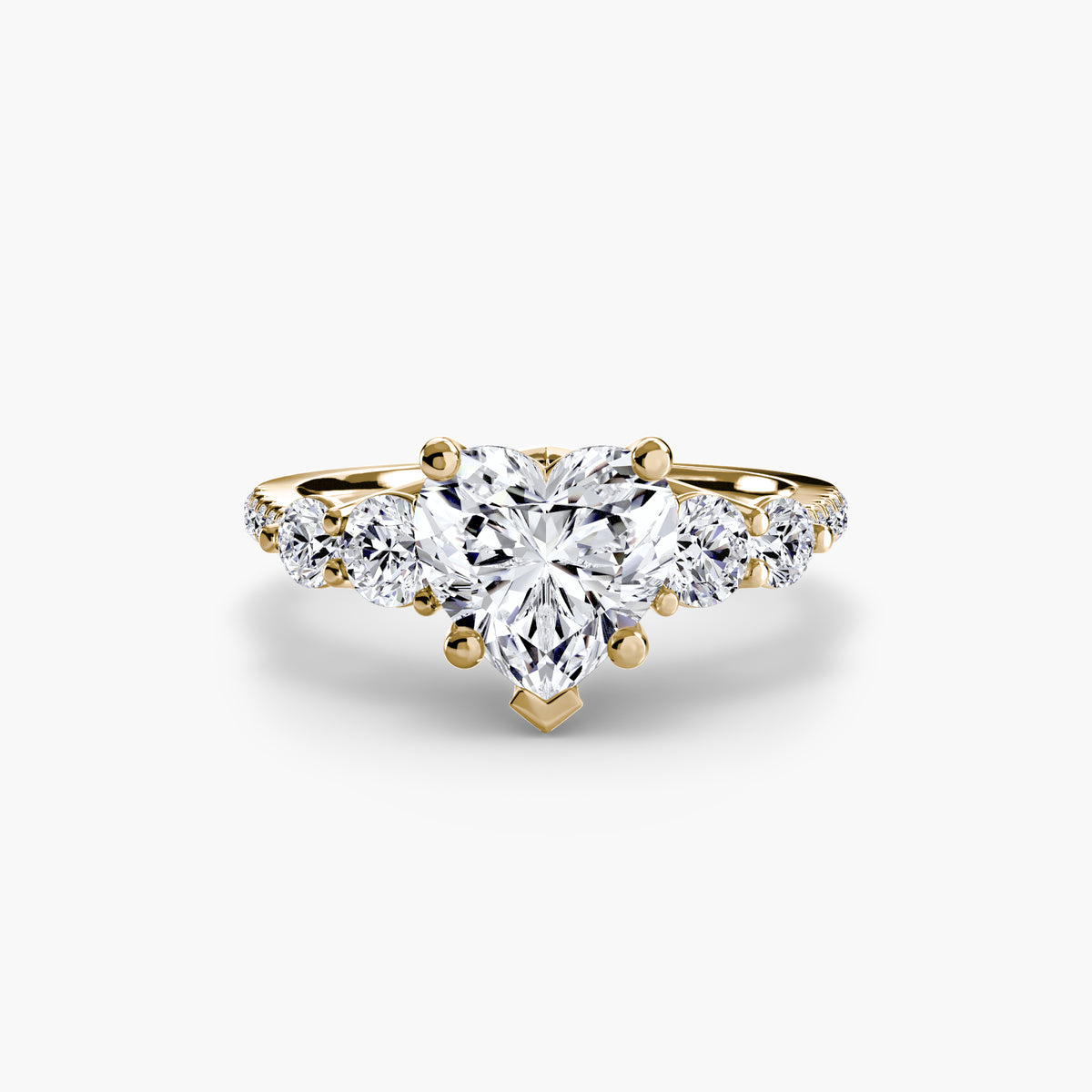 Five Stone Ring with Pavé Band.