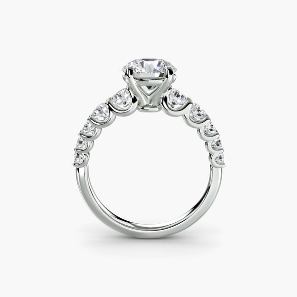 Hazel - Graduated Accent Lab Grown Diamond Engagement Ring