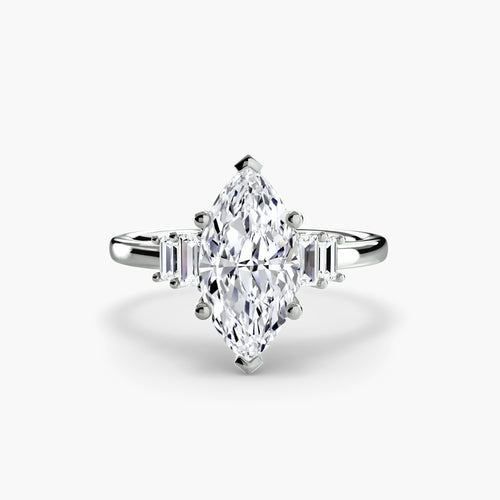 Baguette Accent Solitaire.