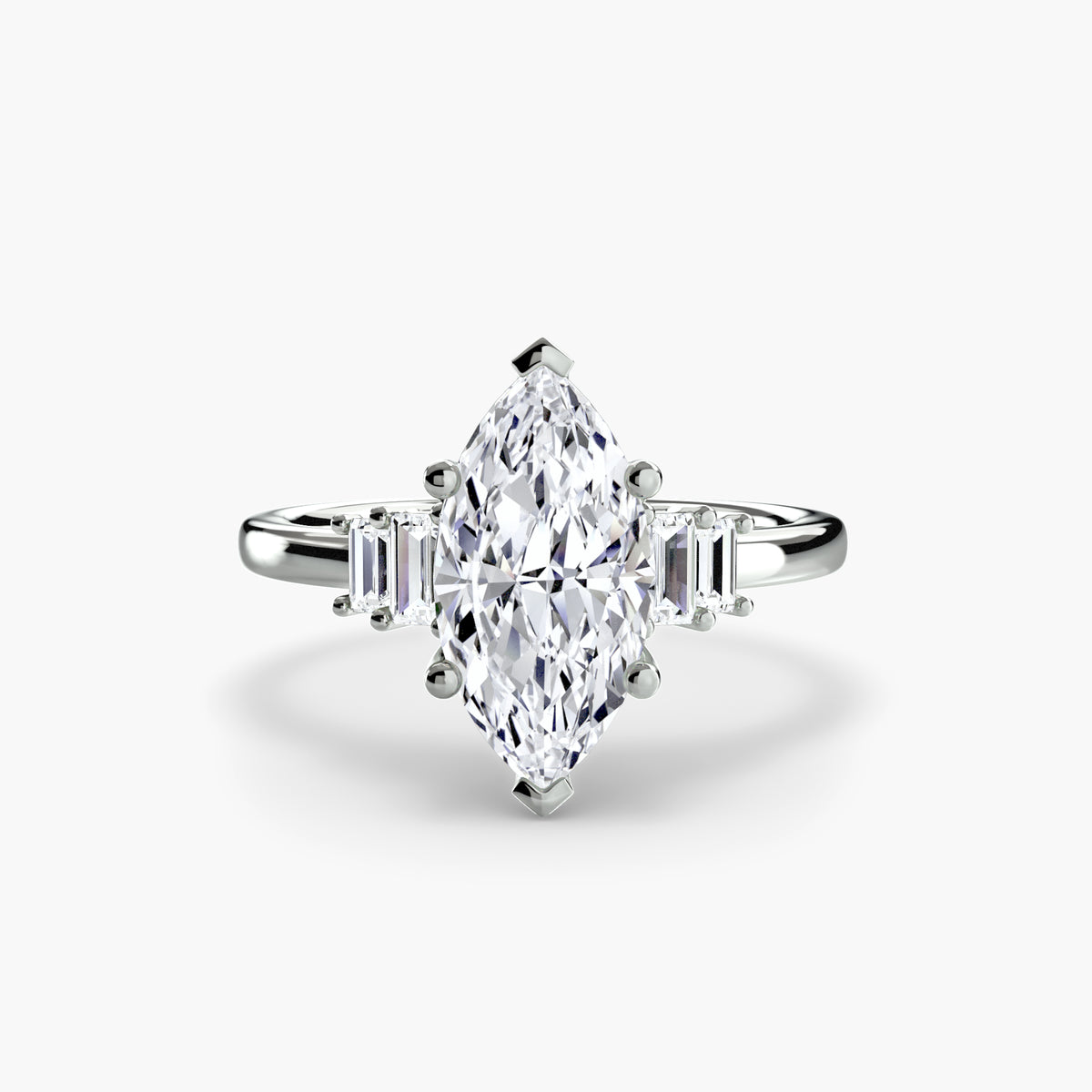 Baguette Accent Solitaire.