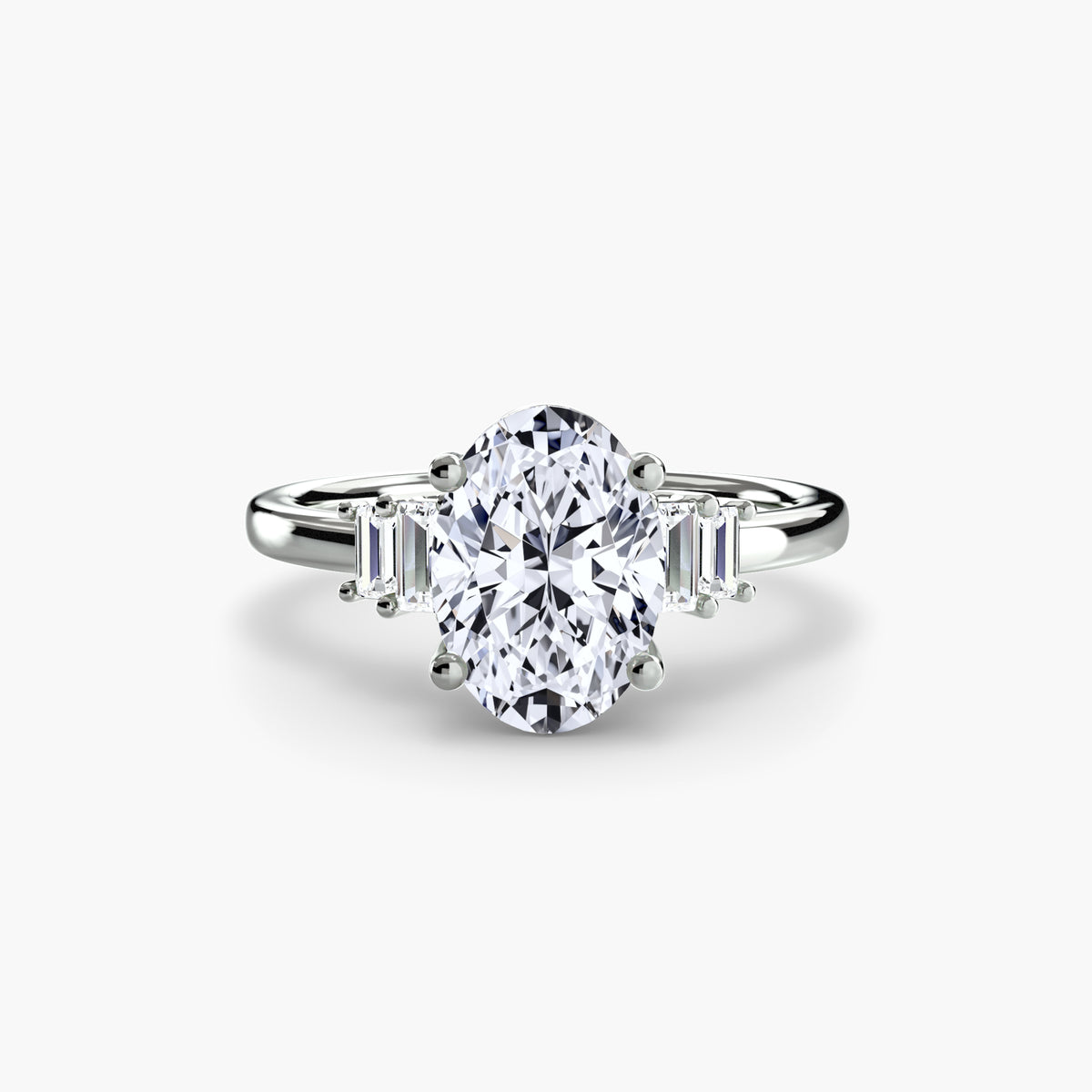 Baguette Accent Solitaire.
