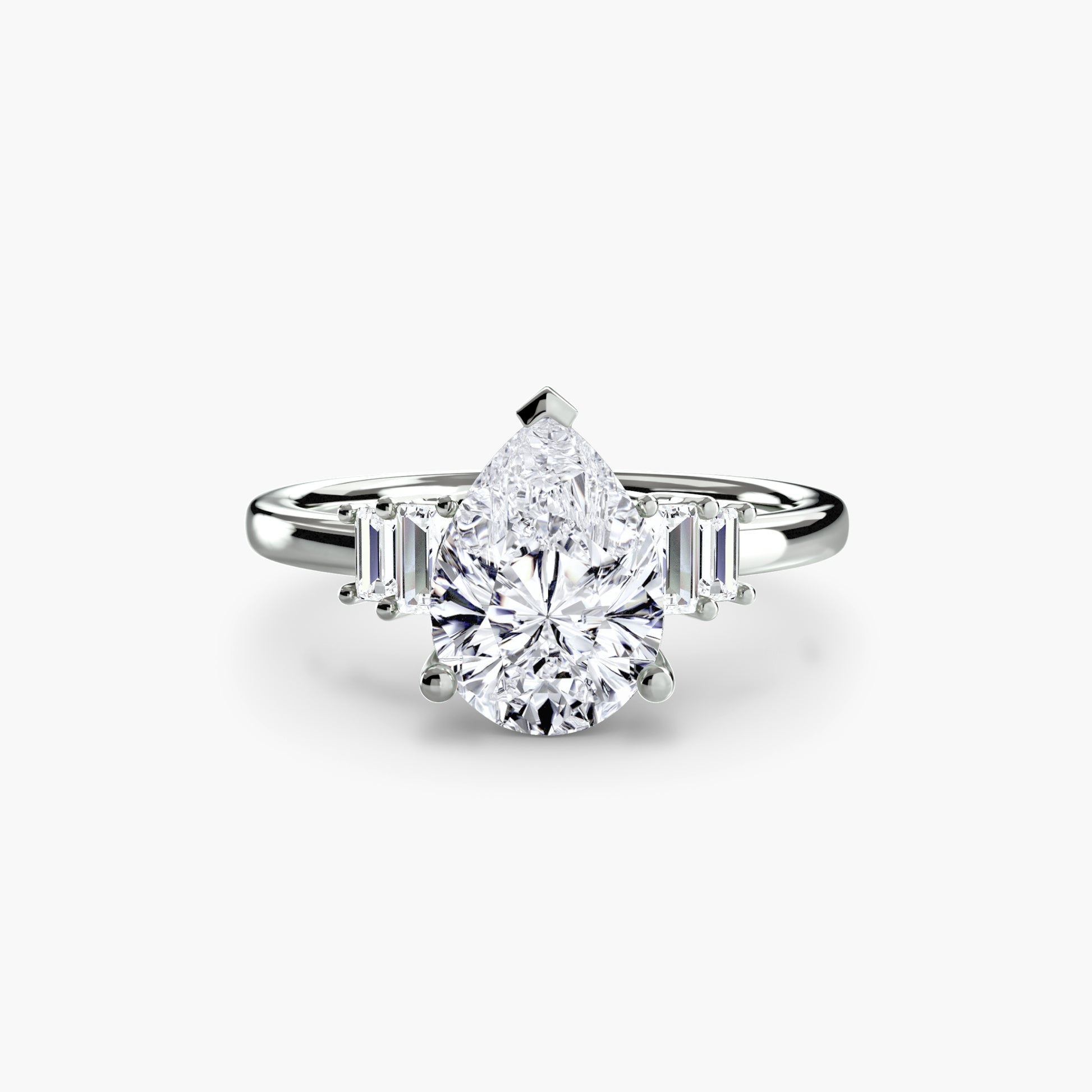Baguette Accent Solitaire.