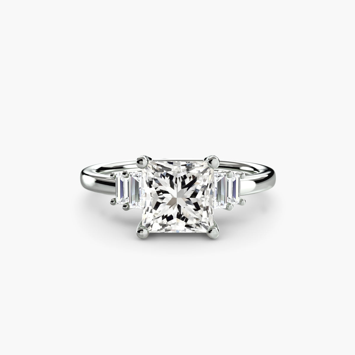 Baguette Accent Solitaire.
