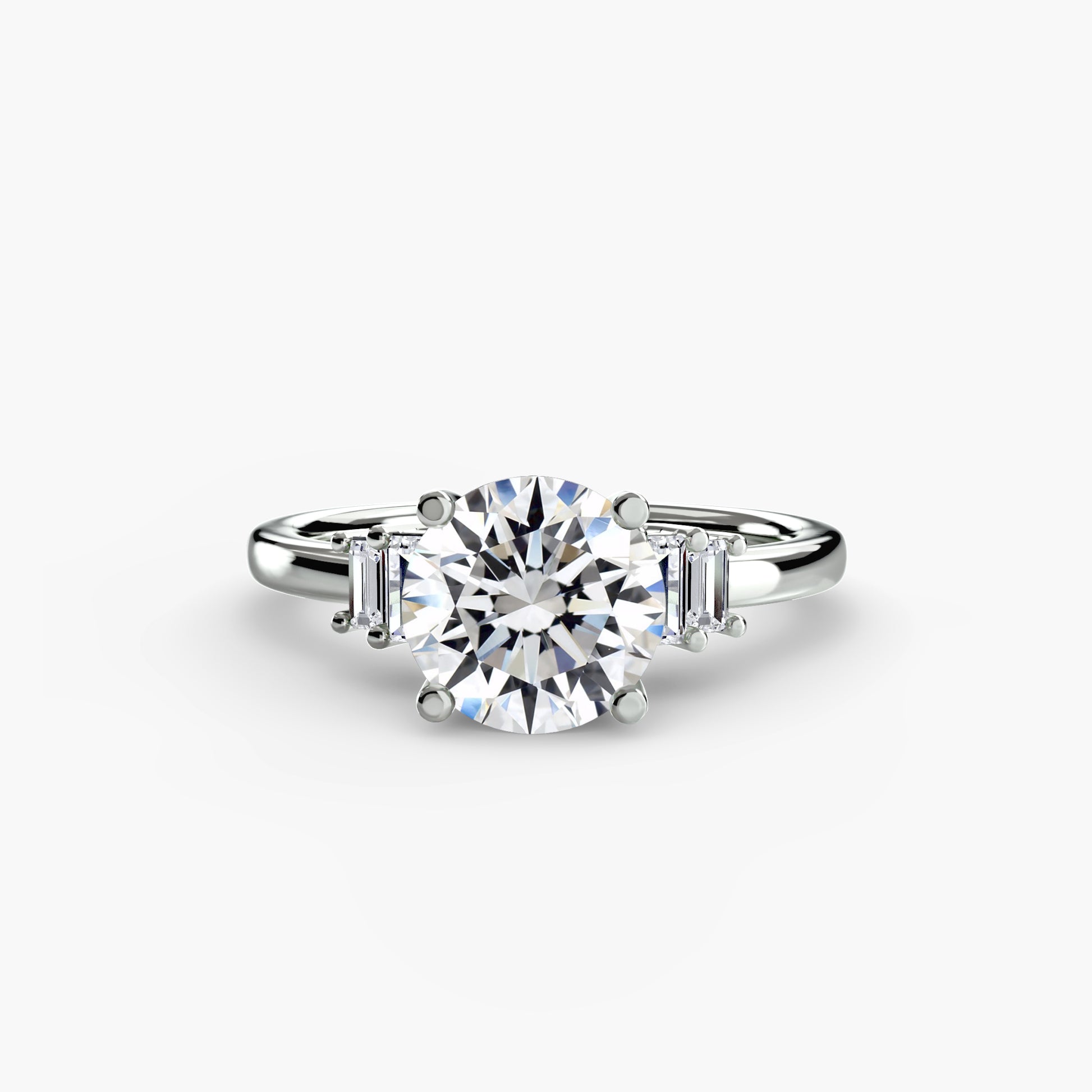 Baguette Accent Solitaire.