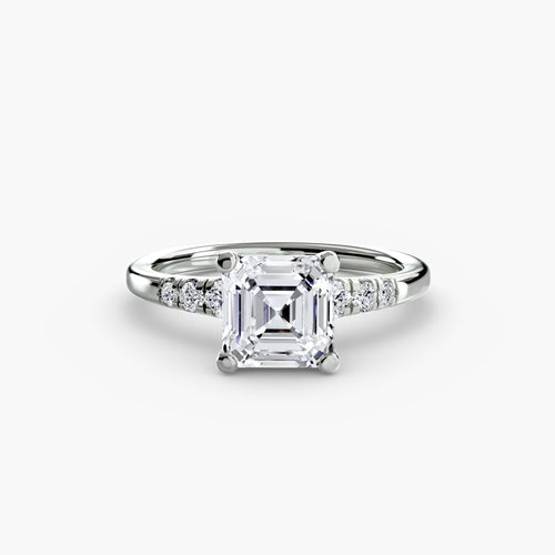 Solitaire with Shoulder Accents.