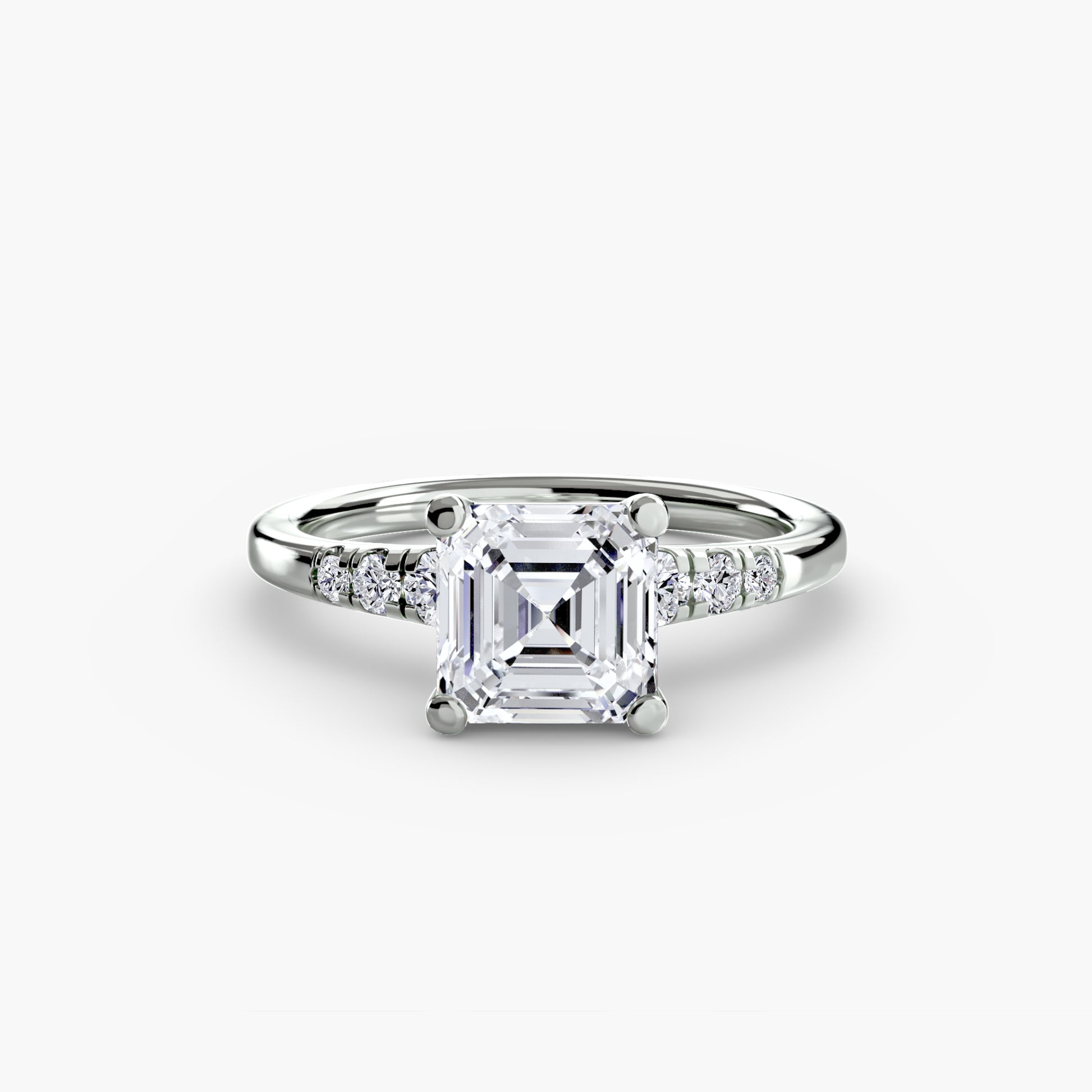 Solitaire with Shoulder Accents.