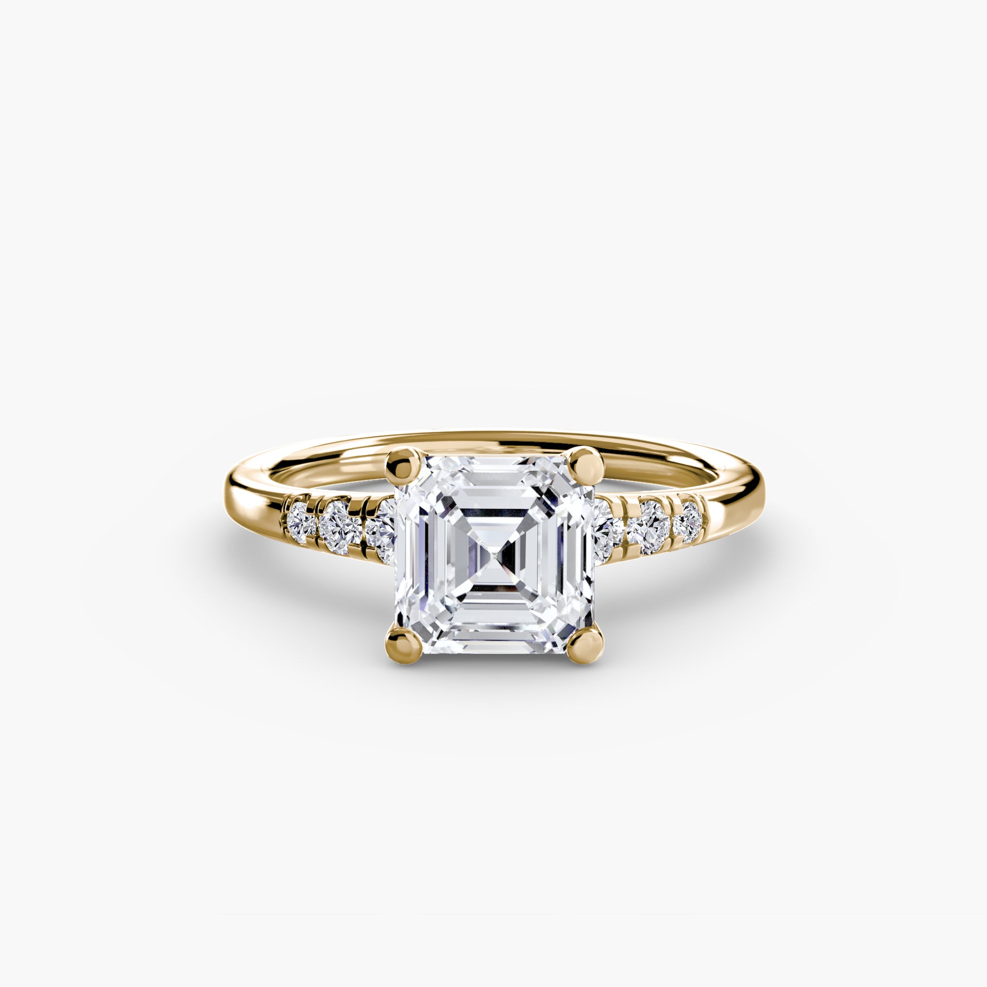Solitaire with Shoulder Accents.