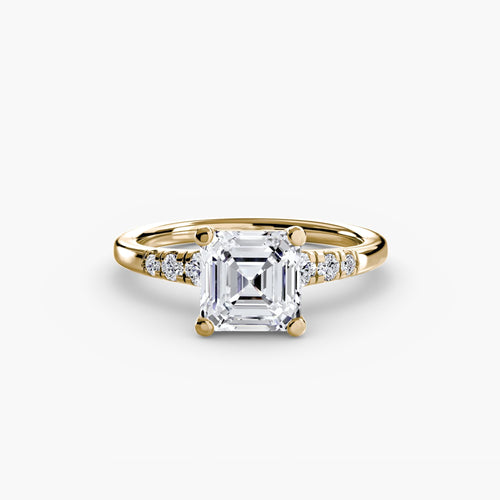 Solitaire with Shoulder Accents.